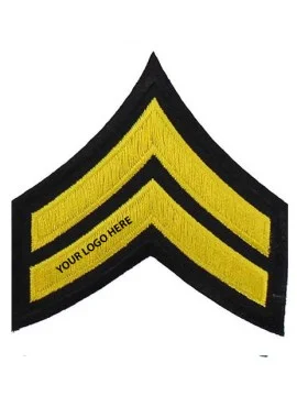 Yellow Chevron Rank Patch for Security Uniform